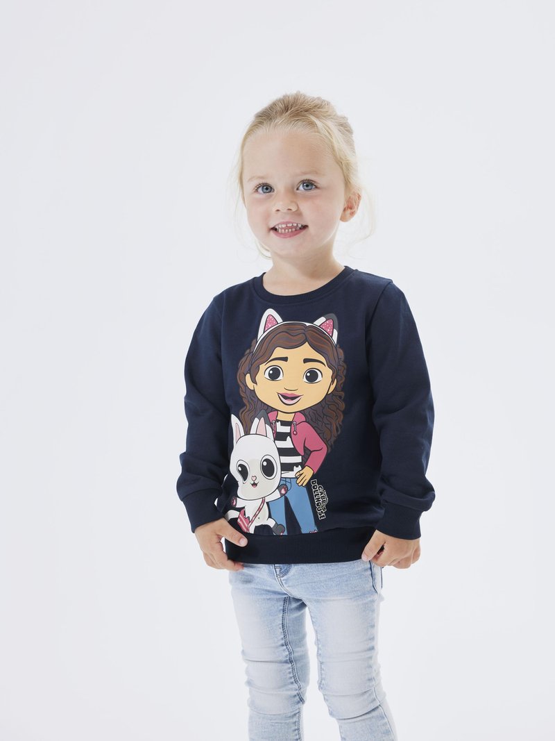 Sweatshirt Name It Ness Gabby BRU Noos - Sweat Fille Avec Capuche Bleu Marine