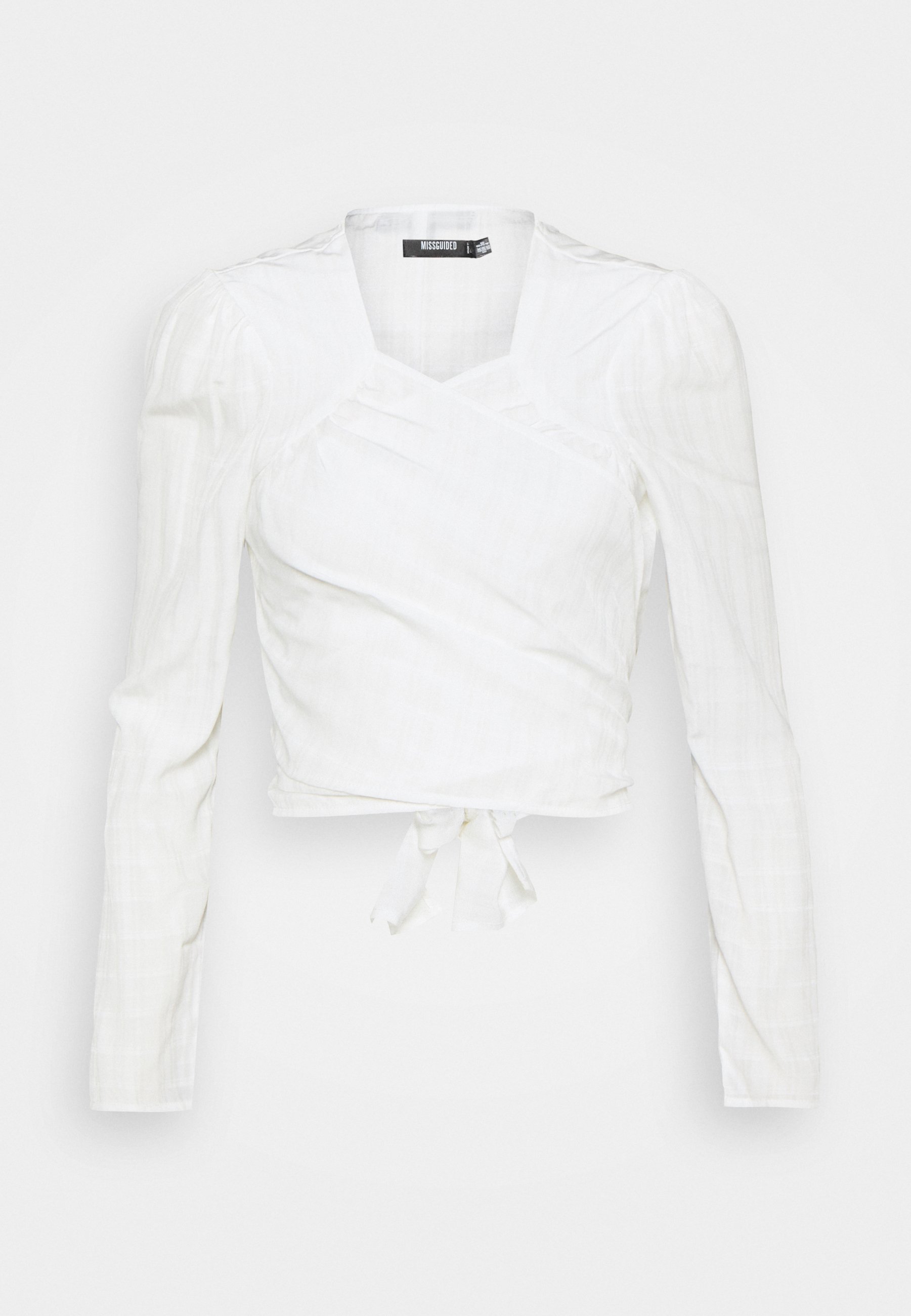 Tie front long sleeve blouse Clearance