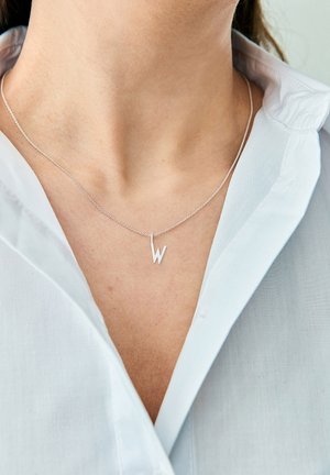 Design Letters HALSKETTE MIT KLEIN INITIAL CHARM SILBER (A-Z) - Halskette - silver coloured