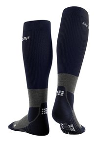 CEP COMPRESSION MERINO HIKING TALL - MADE IN GERMANY - Kniestrümpfe - peacoat grey