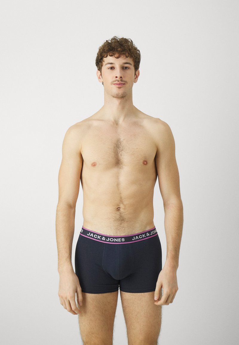 Jack & Jones Boxershorts voor heren, per 5 stuks verpakt, Zwart (Zwart/Detail: Wit En Zwart), L