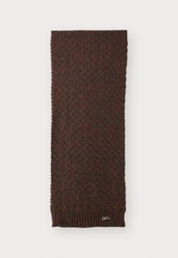 SCARF UNISEX - Šála - dark grey melange/brown