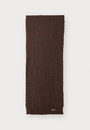 SCARF UNISEX - Écharpe - dark grey melange/brown