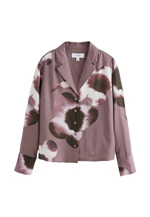 Next, REGULAR FIT - SOFT REVERE COLLAR LONG SLEEVE SHIRT - Button-down blouse - mauve purple floral print