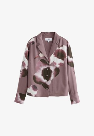Next, REGULAR FIT - SOFT REVERE COLLAR LONG SLEEVE SHIRT - Button-down blouse - mauve purple floral print