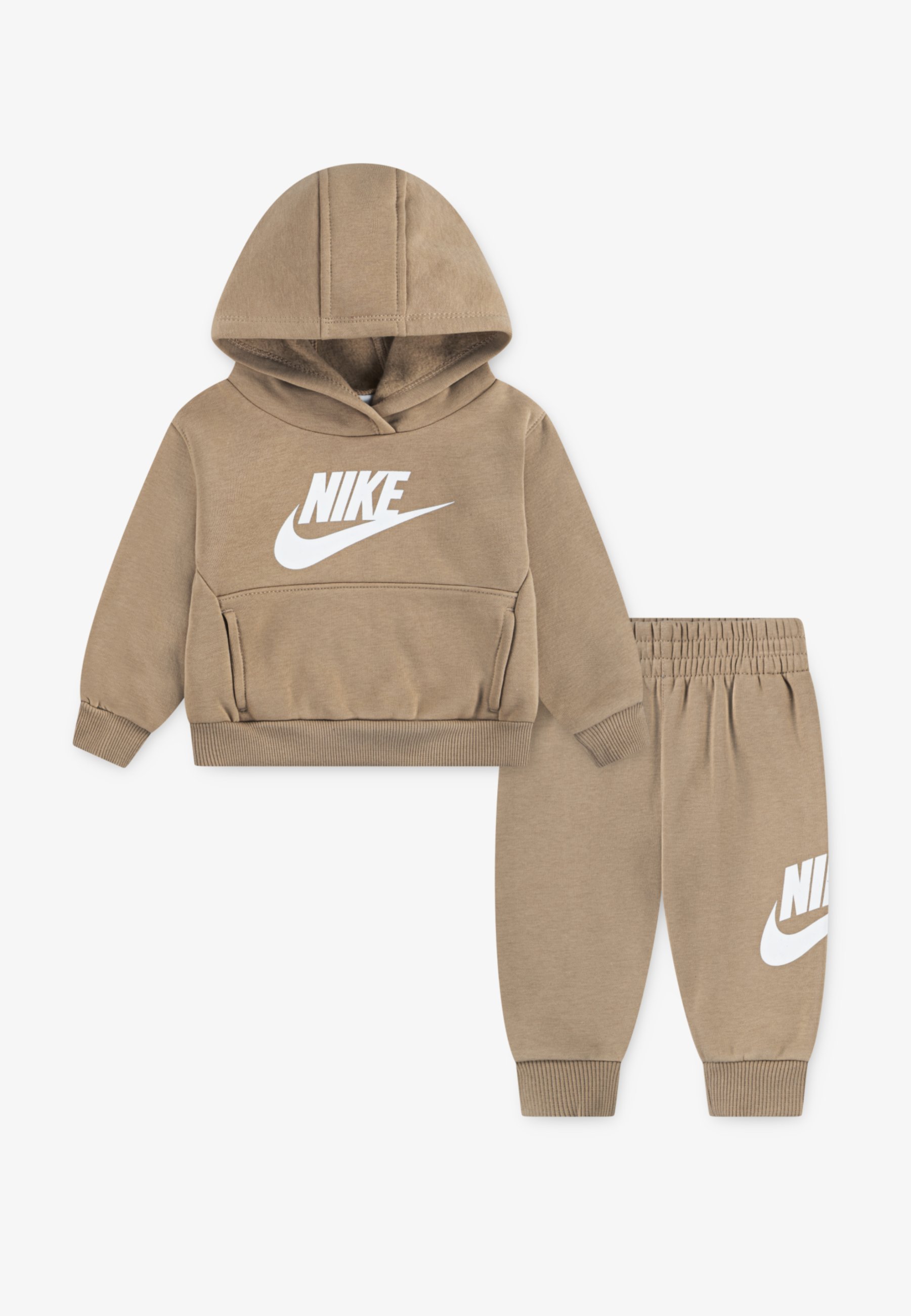 nike metallic swoosh tracksuit tan