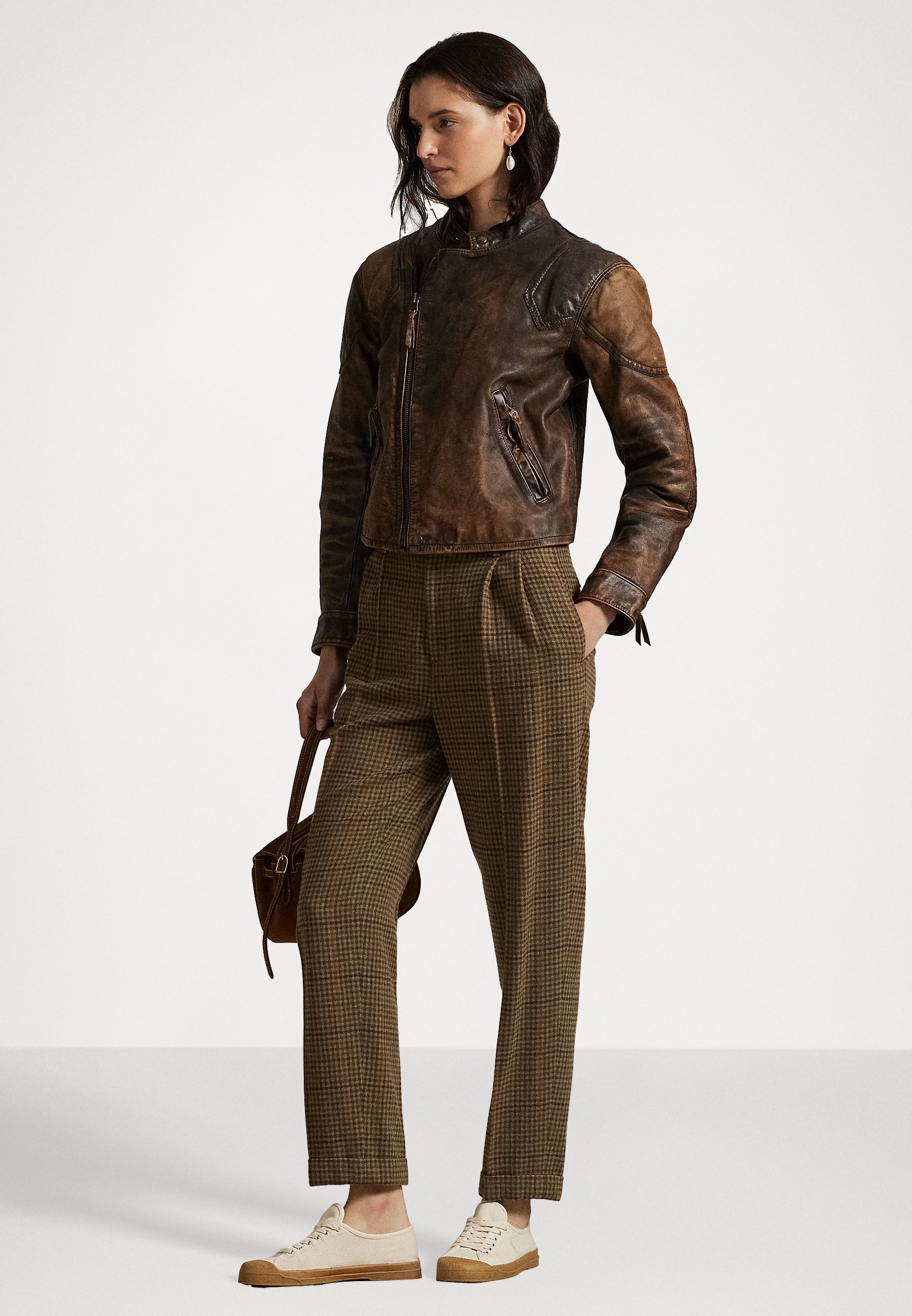 Polo Ralph Lauren PLEATED MERINO WOOL TWEED TROUSER - Trousers