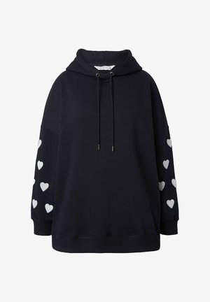 Studio Untold, HEART SLEEVE HOODIE - Kapuzenpullover - black