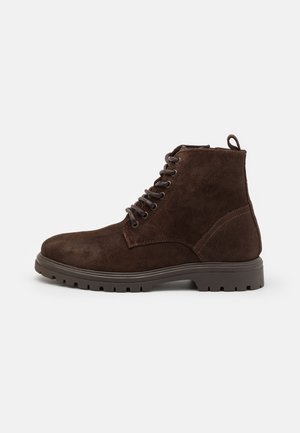 Lace-up ankle boots - dark brown