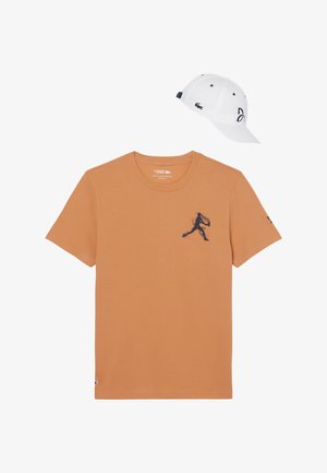 Lacoste Sport, LACOSTE SPORT - HERREN T-SHIRT SET - T-shirt con stampa - orange blanc af