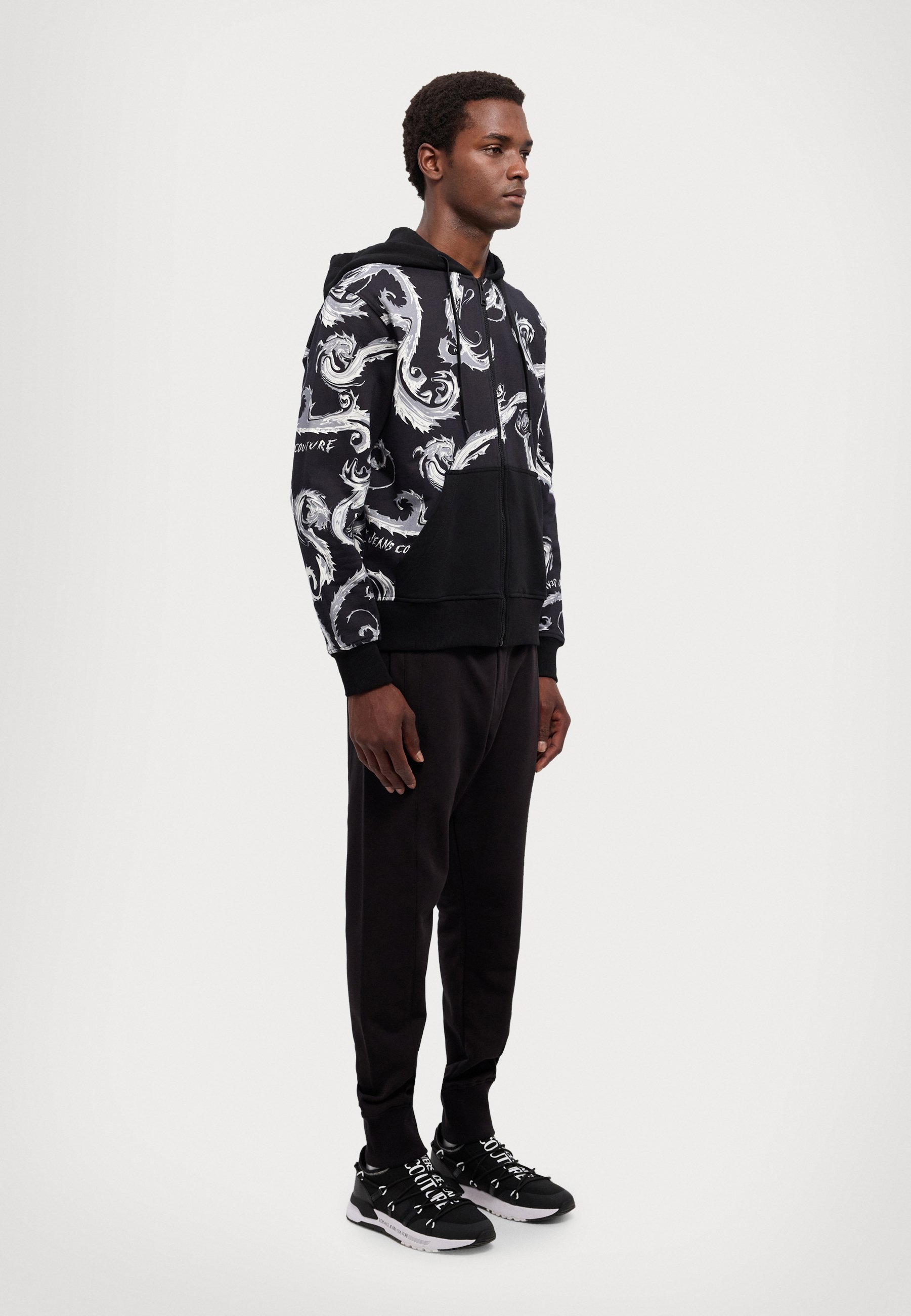 Versace Jeans Couture CHROMO - Hoodie - white/black/white