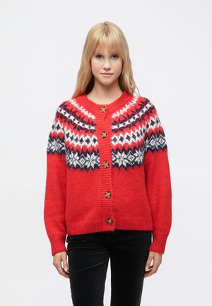 LOFTY LUXE FAIR ISLE - Cardigan - modern red