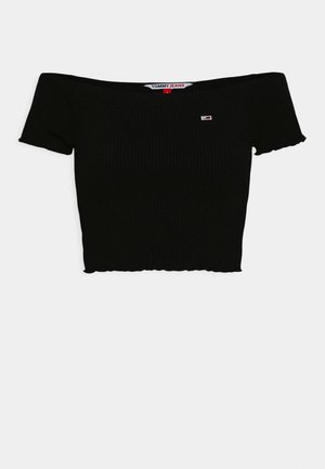 T-shirt med print - black