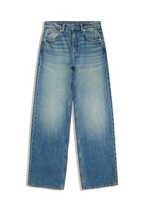 Bershka, STRAIGHT WIDE HIGH WAIST- JEANS - Baggy jeans - light blue