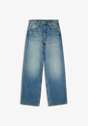 Bershka, STRAIGHT WIDE HIGH WAIST- JEANS - Baggy jeans - light blue