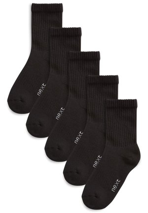 5 PACK RICH CUSHIONED FOOTBED - Chaussettes - black