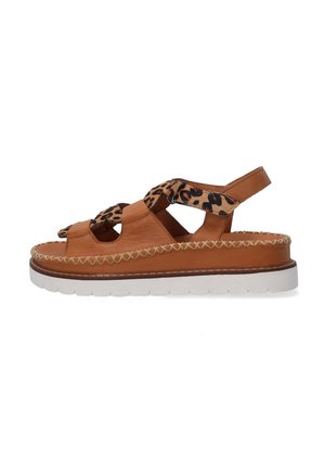 Sandalen met plateauzool - brown