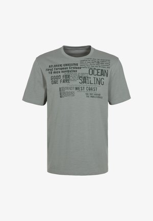john devin, Print T-shirt - salbei