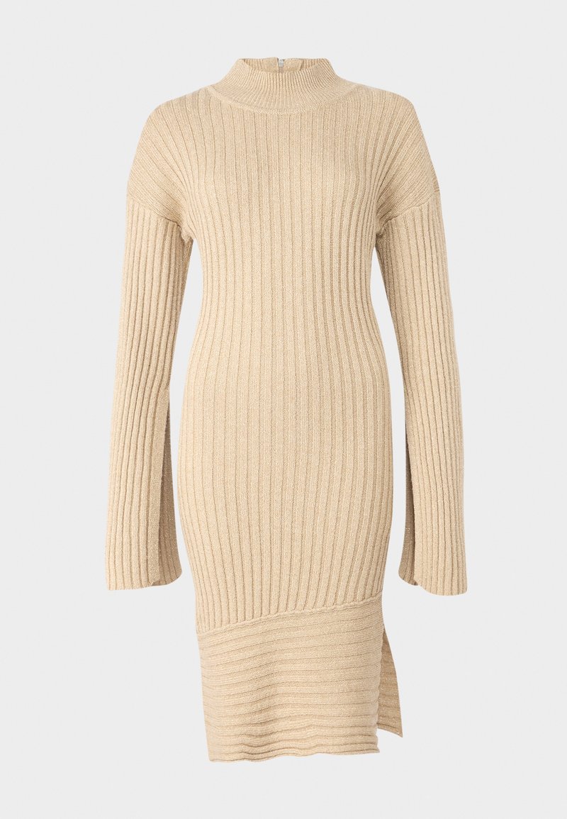 STUDIO ID Gebreide jurk beige