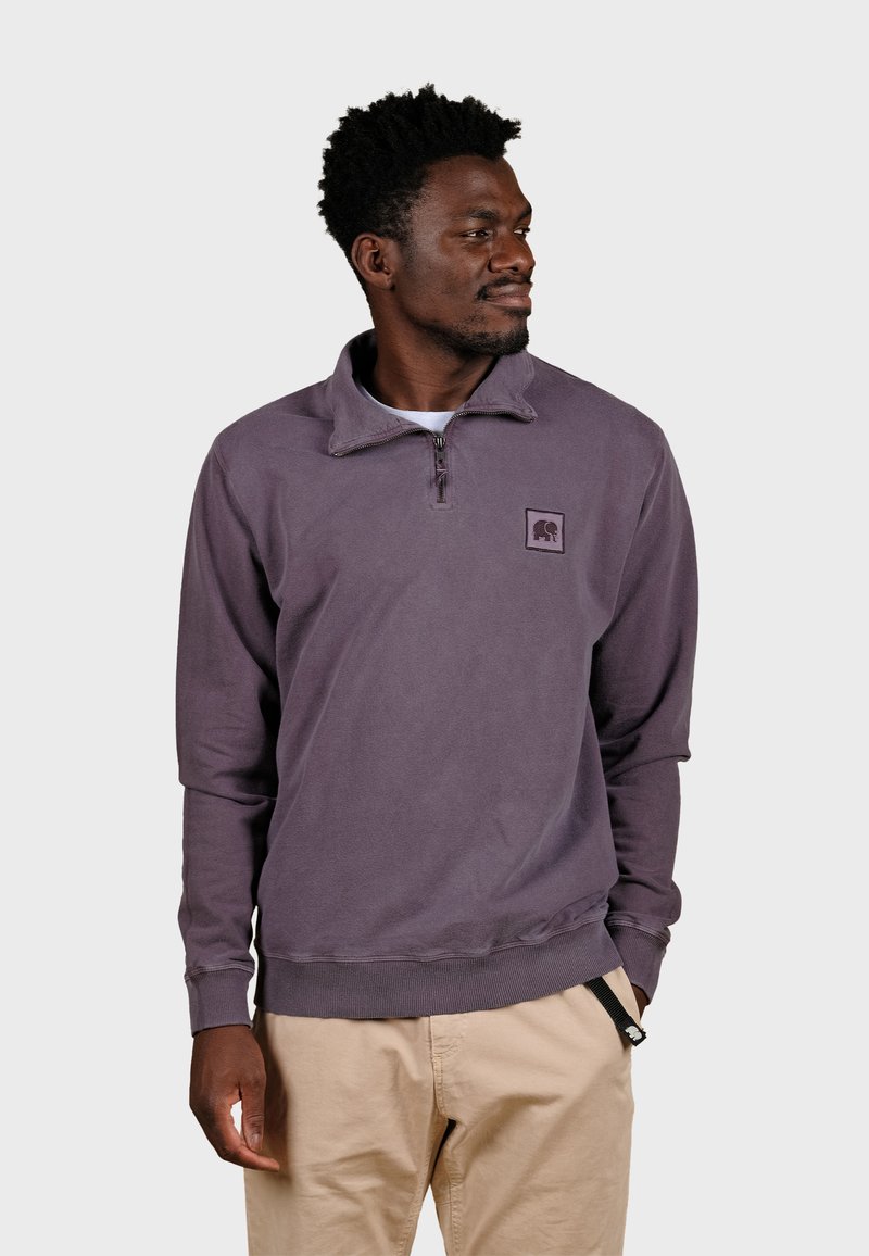 Trendsplant SAUCE LOOPBACK - Mikina so zipsom - purple