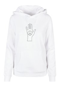 Merchcode PEACE SCRIBBLE HAND BASIC - Sweatshirt - white