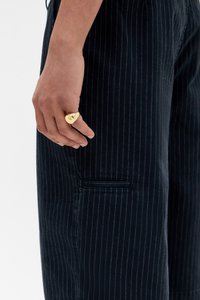 BDG Urban Outfitters STRIPED WORKER - Denim shorts - black