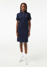 Lacoste - Rochie din jerseu - bleu marine Imagine miniatură 1