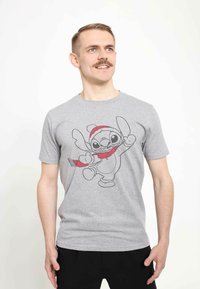 Henry Tiger LILO & STITCH STITCH HOLIDAY UNISEX - Triko s potiskem - melange grey