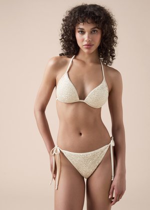 Calzedonia, SEQUIN NET TRIANGLE - Horní díl bikin - white