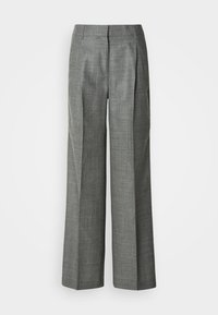 PANTS TAILORED STYLE WIDE LEG SINGLE PLEAT WELT POCKET - Püksid - warm granite melange