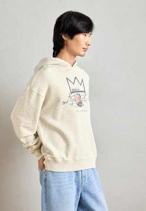 BASQUIAT WASHED ARTWORK RELAXED FIT HOODIE - Hoodie - oatmeal melange