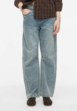 Rouge Edit WIDE FIT JEANS MID-WAIST - Wide leg - light blue denim