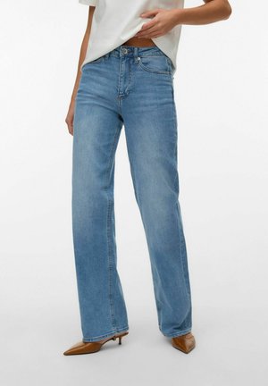 VMTESSA-HOHE TAILLE  - Ravne kavbojke - light blue denim