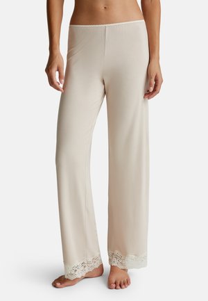 FLOWY WITH - Pantalón de pijama - beige