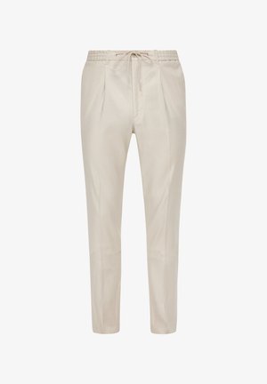 s.Oliver BLACK LABEL ELASTIKBUND - Stoffhose - wollweiß