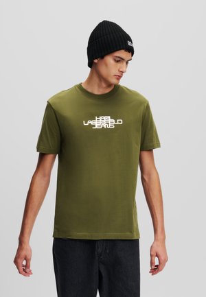 FOIL LOGO - Print T-shirt - ivy green