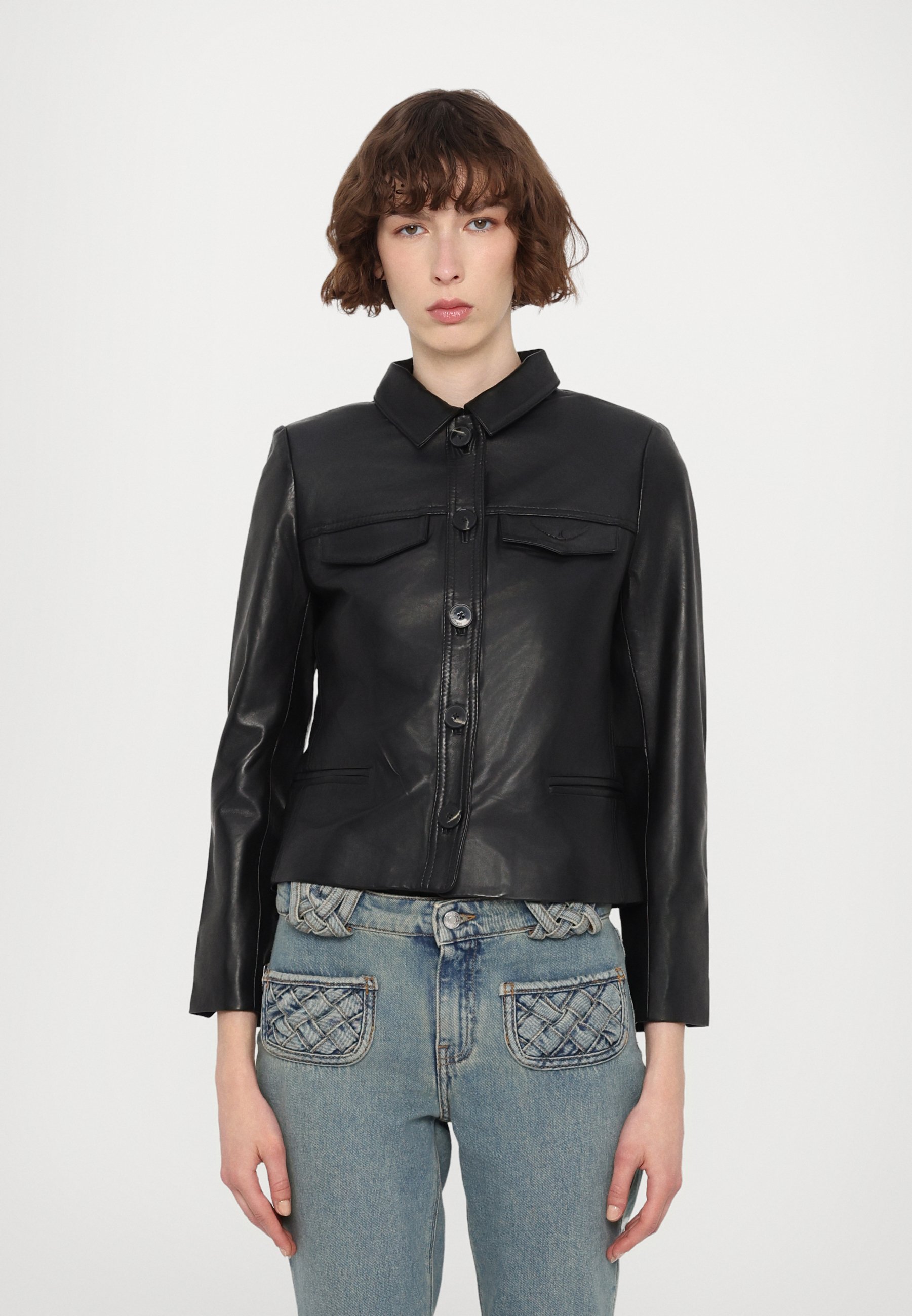 Zadig & Voltaire LIAM PERM - Leather jacket - noir/black - Zalando 