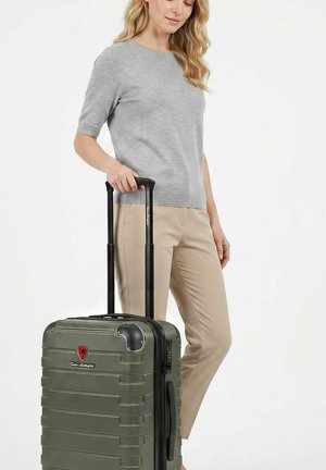 Tonino Lamborghini, MILANO 4 ROLLEN KABINENTROLLEY S 54 CM MIT DEHNFALTE UNISEX - Valise à roulettes - olive