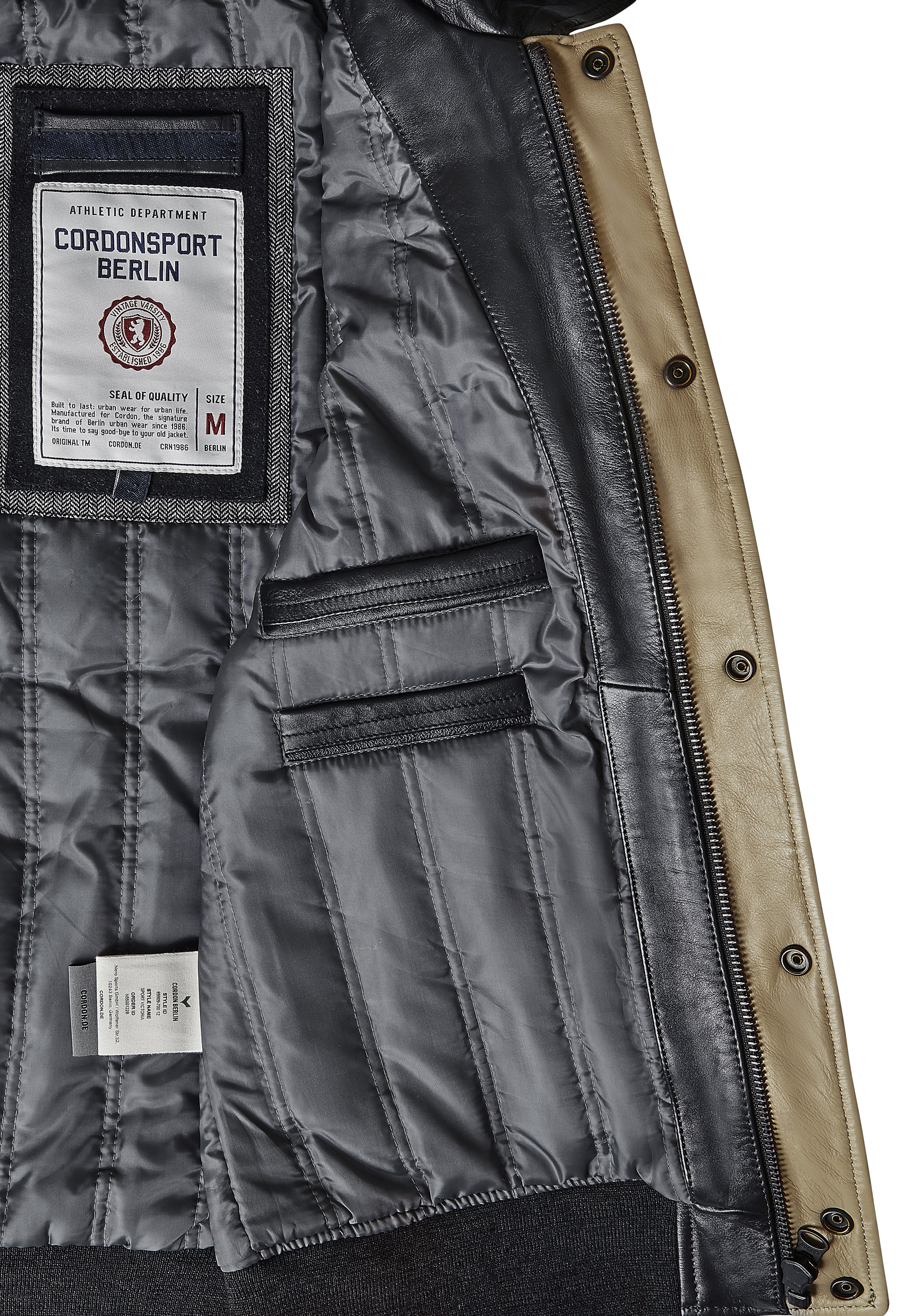 Cordon Sport VICTORIA - Leather jacket - black - Zalando
