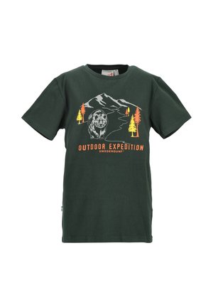 Print T-shirt - green bear