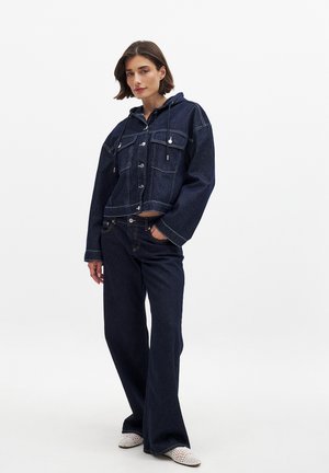 HOODED - Veste en jean - rinse wash