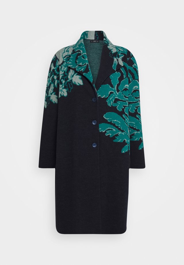 BOILED COATFLORAL - Kåpe / frakk - navy