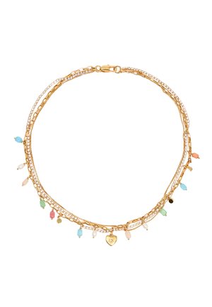MULTI CRISTAL Y PIEDRAS - Collier - color oro