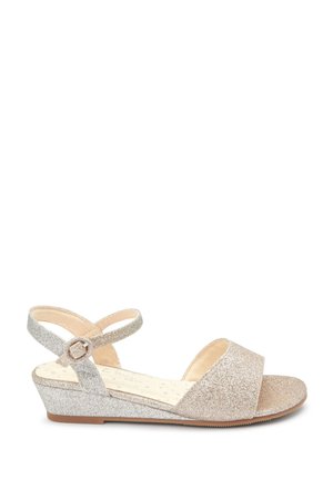 OCCASION WEDGE SANDALS - Sandaler - silver gold ombre glitter