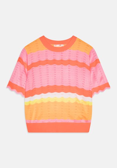 SHORT SLEEVES - T-shirt imprimé - corail fluo