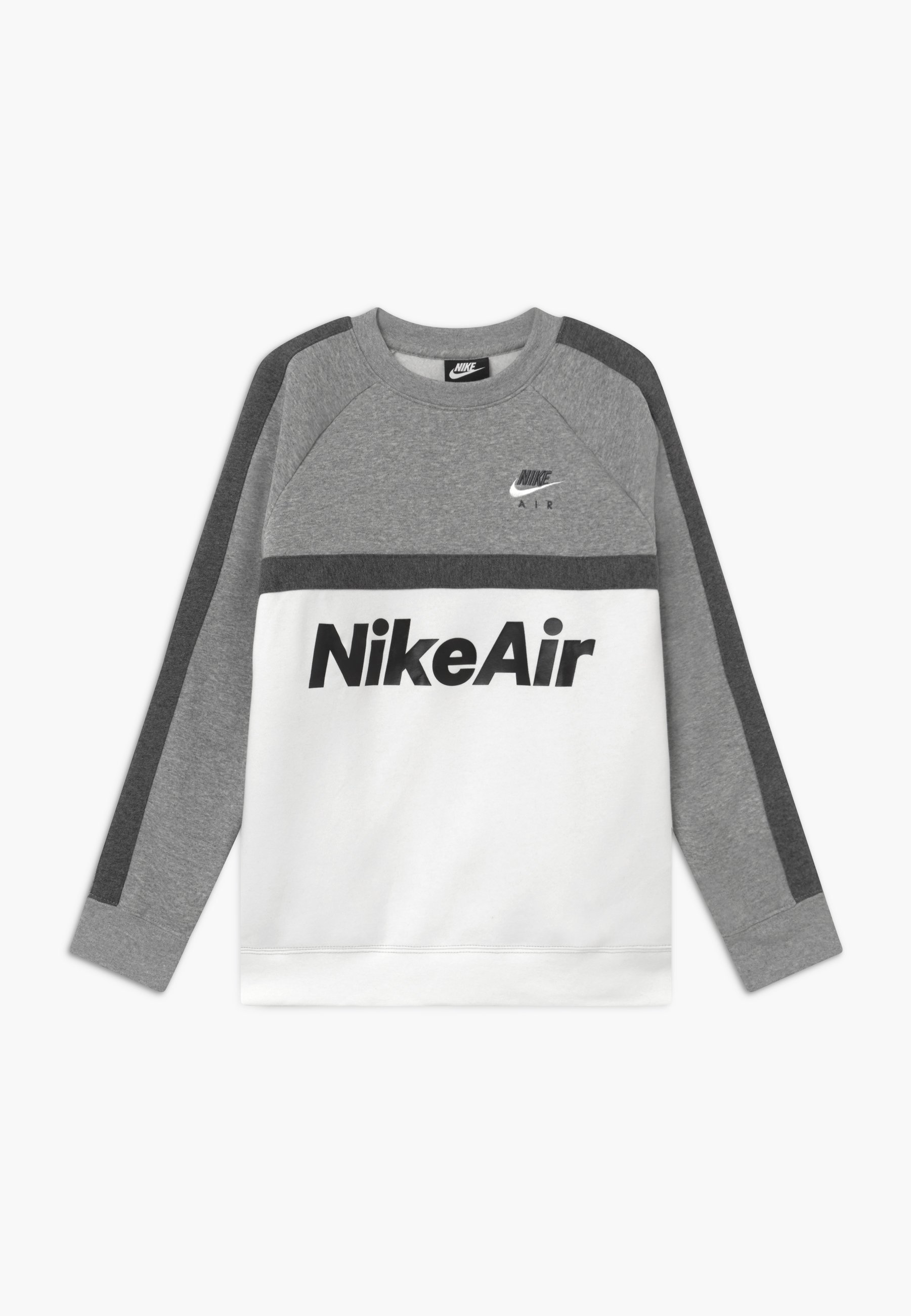 Nike Sportswear CREW Sweatshirt grey heatherwhite Nike Sportswear AIR CREW Sweatshirt blackwhite Zalando.at