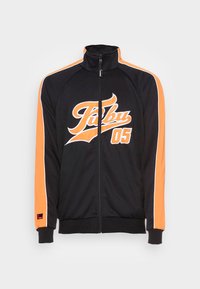 VARSITY TRACK JACKET - Užtrauktuku užsegamas treningas - black