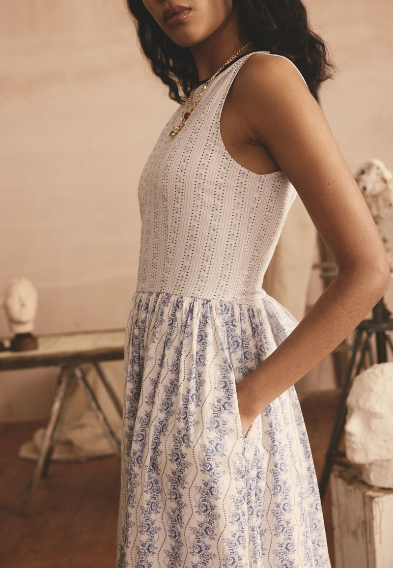 midi dress embroidered Petal Prestige Floral Womens Swimwear Plus Size global-commodity_code-6204491000 Size medium measures 45 Color:greenery shantung
