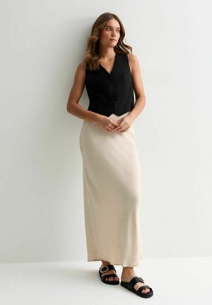New Look BIAS CUT   - A-line skirt - stone