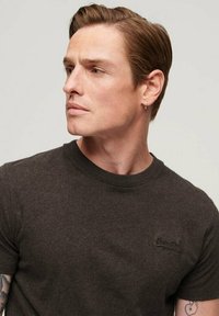 Superdry & Co VINTAGE LOGO  - T-shirt basic - rich brown marl